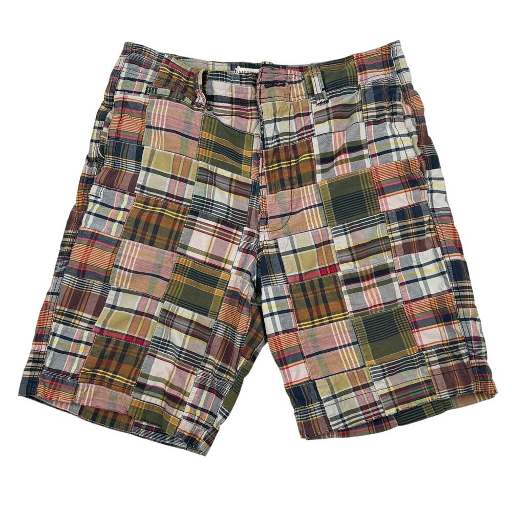 American Eagle Madras Patchwork Cotton Shorts Siz… - image 1